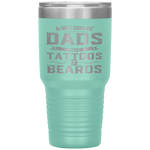 Awesome Dads Have Tattoos And Beards Gift Funny Father's Day Tumbler Tumblers dad, family- Nichefamily.com