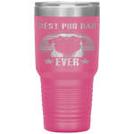 Retro Vintage Best Pug Dad Ever Father's Day Tumbler Tumblers dad, family- Nichefamily.com