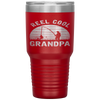 Vintage Reel Cool GRANDPA Fish Fishing Father's Day Gift Tumbler Tumblers dad, family- Nichefamily.com