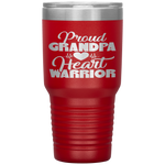 Proud Grandpa Of A Heart Warrior CHD Awareness Gift Tumbler Tumblers dad, family- Nichefamily.com