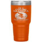 I'm A Cycling Grandpa Funny Grandpa Cyclist Gift Tumbler Tumblers dad, family- Nichefamily.com