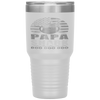 Papa Shark American Flag Fathers Day 4Th Of July Tumbler Tumblers dad, family- Nichefamily.com