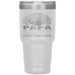 Papa Shark American Flag Fathers Day 4Th Of July Tumbler Tumblers dad, family- Nichefamily.com