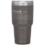 Dad Definition Father's Day Funny Mens Hilarious Adult Humor Tumbler Tumblers dad, family- Nichefamily.com