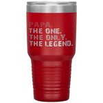 PAPA The One The Only The Legend Vintage Fathers Day Tumbler Tumblers dad, family- Nichefamily.com