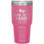 Soon To Be Grandpa Est 2020 Foot Print Family Pregnancy Gift Tumbler Tumblers dad, family- Nichefamily.com