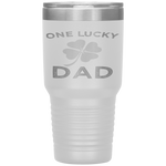 One Lucky Dad - St Patricks Day Retro Father Gift Tumbler Tumblers dad, family- Nichefamily.com