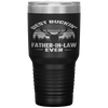 Best Buckin' Father in law Ever Deer Hunting bucking Funny Tumbler Tumblers dad, family- Nichefamily.com