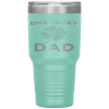 One Lucky Dad - St Patricks Day Retro Father Gift Tumbler Tumblers dad, family- Nichefamily.com