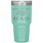 One Lucky Dad - St Patricks Day Retro Father Gift Tumbler Tumblers dad, family- Nichefamily.com