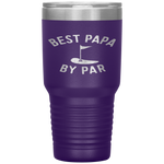 Best Papa By Par Funny Golf Father's Day Grandpa Gift Tumbler Tumblers dad, family- Nichefamily.com