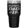 Blessed Papi and Dad Christian Father's Day Tumbler Tumblers dad, family- Nichefamily.com