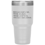 GrandPaw the man the myth te influence gift grandpa Tumbler Tumblers dad, family- Nichefamily.com