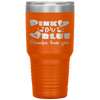 Gender Reveal  Pink Or Blue Grandpa, Pa, Loves You Tumbler Tumblers dad, family- Nichefamily.com