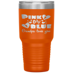 Gender Reveal  Pink Or Blue Grandpa, Pa, Loves You Tumbler Tumblers dad, family- Nichefamily.com