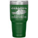 I'm Dad Grandpa Retired Firefighter Nothing Scares Me Tumbler Tumblers dad, family- Nichefamily.com