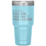 PAPA The One The Only The Legend Vintage Fathers Day Tumbler Tumblers dad, family- Nichefamily.com