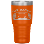 Cat Daddy Men Vintage Retro Black Cats Dad Fathers Day Gift Tumbler Tumblers dad, family- Nichefamily.com