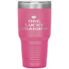 One Lucky Grandpa St. Patrick's Day Funny Irish Gift Tumbler Tumblers dad, family- Nichefamily.com