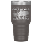 I'm Dad Grandpa Retired Firefighter Nothing Scares Me Tumbler Tumblers dad, family- Nichefamily.com