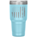 God Family Steelers Pro Us Flag Father's Day Dad Gift Tumbler Tumblers dad, family- Nichefamily.com