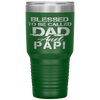 Blessed Papi and Dad Christian Father's Day Tumbler Tumblers dad, family- Nichefamily.com