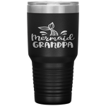 Mermaid Grandpa Funny Grandfather Family Matching Birthday Tumbler Tumblers dad, family- Nichefamily.com