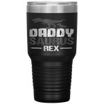 Daddysaurus Rex Father's Day Dinosaur Daddy Funny Tumbler Tumblers dad, family- Nichefamily.com