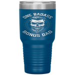 One Badass Bonus Dad Funny Father's Day Gift Tumbler Tumblers dad, family- Nichefamily.com