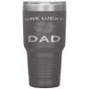 One Lucky Dad - St Patricks Day Retro Father Gift Tumbler Tumblers dad, family- Nichefamily.com