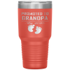 Vintage Promoted to Grandpa 2020 Soon to be Papa Baby Feet Tumbler Tumblers dad, family- Nichefamily.com