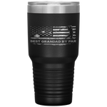 Vintage Best Grandad By Par American Flag Fathers Day Gift Tumbler Tumblers dad, family- Nichefamily.com