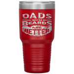 Dads with Beards are Better Father's Day Gifts Distressed Tumbler Tumblers dad, family- Nichefamily.com