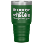 Gender Reveal  Pink Or Blue Grandpa, Pa, Loves You Tumbler Tumblers dad, family- Nichefamily.com