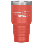 Autistic Autism Awareness Warrior Grandpa Papa Tumbler Tumblers dad, family- Nichefamily.com