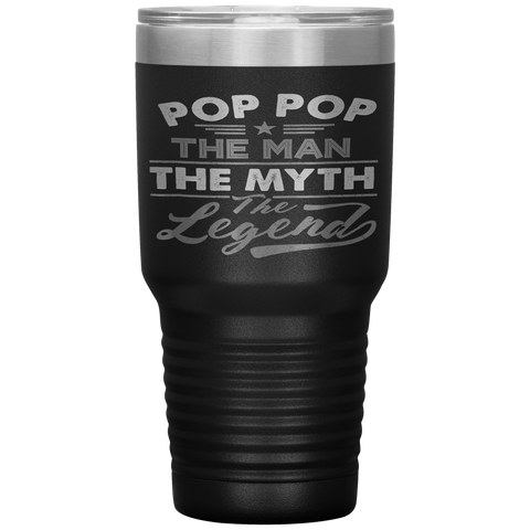Vintage Pop Pop The Man The Myth The Legend Father Day Tumbler Tumblers dad, family- Nichefamily.com