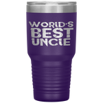 Worlds Best Uncle Fathers Day Gift Dad Husband Tumbler Tumblers dad, family- Nichefamily.com