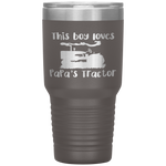 Kids Grandpas Tractor Gift- Just a boy who loves PaPa's Tractor Tumbler Tumblers dad, family- Nichefamily.com