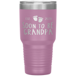 Soon To Be Grandpa Est 2020 Foot Print Family Pregnancy Gift Tumbler Tumblers dad, family- Nichefamily.com