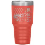 Reel Cool Papa Camouflage American Flag Fathers Day Gift Tumbler Tumblers dad, family- Nichefamily.com