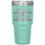 Proud Grandpa Of A Heart Warrior CHD Awareness Gift Tumbler Tumblers dad, family- Nichefamily.com