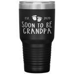 Soon To Be Grandpa Est 2020 Foot Print Family Pregnancy Gift Tumbler Tumblers dad, family- Nichefamily.com