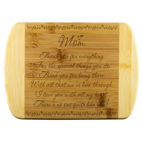 Mom Thank You For Everything Wood Cutting Boards - Nichefamily.com