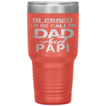 Blessed Papi and Dad Christian Father's Day Tumbler Tumblers dad, family- Nichefamily.com