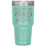 Blessed Papi and Dad Christian Father's Day Tumbler Tumblers dad, family- Nichefamily.com
