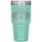 Father-in-law Level Unlocked - Gamer Gift For New Father Tumblers Tumblers dad, family- Nichefamily.com