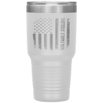 God Family Steelers Pro Us Flag Father's Day Dad Gift Tumbler Tumblers dad, family- Nichefamily.com