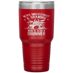 Never Underestimate A Grandpa Who Is Also A Drummer Fun Gift Tumbler Tumblers dad, family- Nichefamily.com