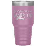 Childhood cancer awareness Grandpa of a warrior Tumbler Tumblers dad, family- Nichefamily.com