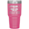 Pink Or Blue Great Grandpa Loves You Baby Gender Reveal Tumbler Tumblers dad, family- Nichefamily.com